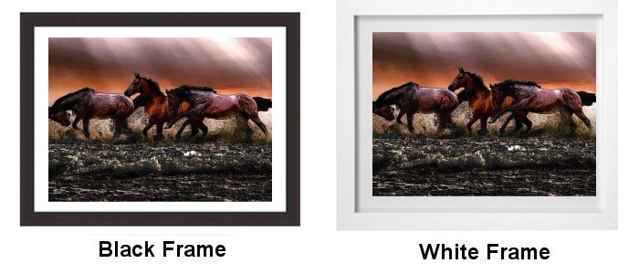 Horses Creative Art Framed Print